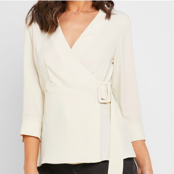 EUC Top Shop Wrap Blouse - Picture 5 of 6